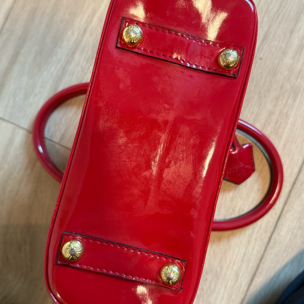 Louis Vuitton X Supreme Collab Logo Coquelicot Epi Red Leather Alma BB Bag - Picture 16 of 17
